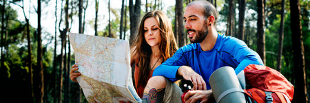 Camp Forest Adventure Travel Remote Relax Concept