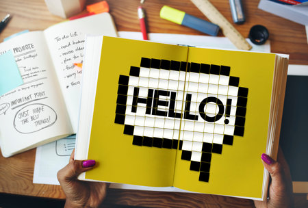 Hello Speech Bubble Technology Graphic Concept