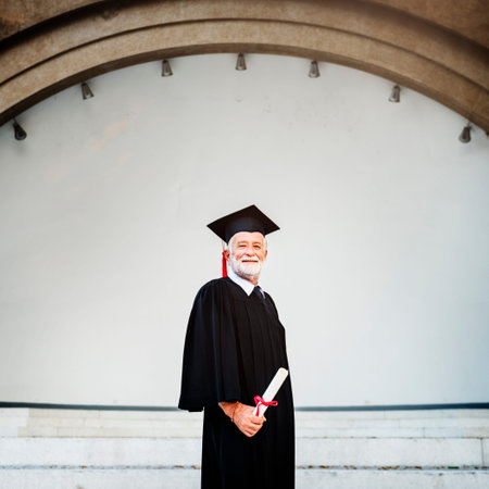 Senior Adult Graduation Success Concept