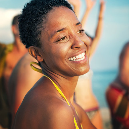 People Celebration Beach Party Summer Holiday Vacation Concept