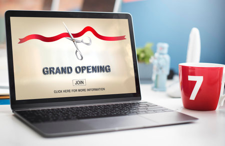 Grand Oppening Ceremony Business Join Concept