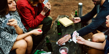 Beer Apple Card Camper Carefree Journey Leisure Concept