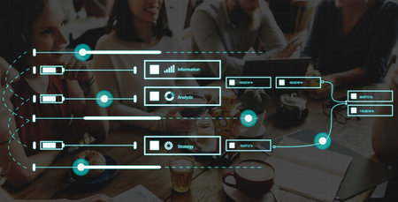 Analyse Connection Strategy Information Mark Concept