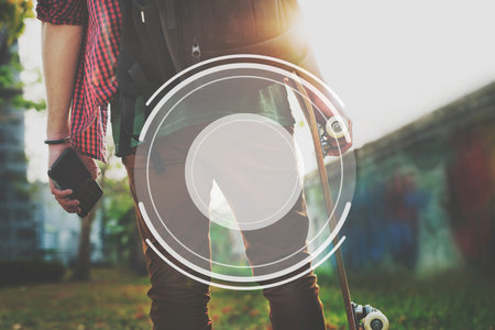 Outdoor Fitness Fun Lens Graphic Concept
