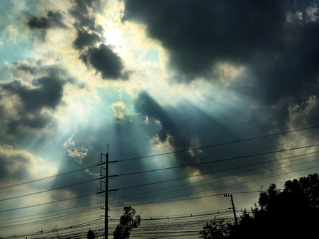 Cloudy Abstract Weather Dramatic Sky Thunder Concept