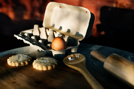 Kid Baking Cooking Cookies Fun Concept