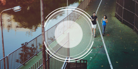 Outdoor Fitness Fun Lens Graphic Concept