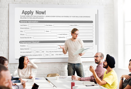 Online Web Job Application Form Concept