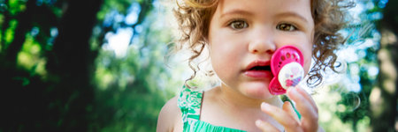 Offspring Toddler Child Girl Blonde Cute Summer Concept