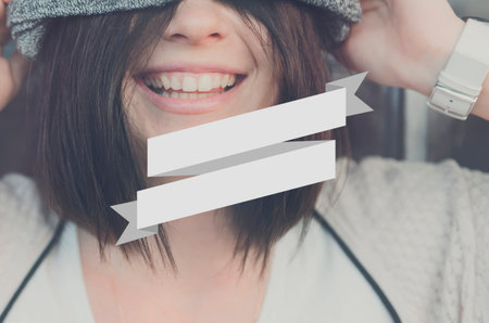 Woman Smiling Laughing Happiness Concept