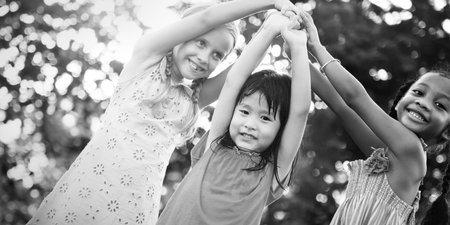 Children Friendship Playful Togetherness Happiness Concept