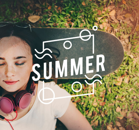 Summer Season Hot Heat Outdoors Graphic Concept