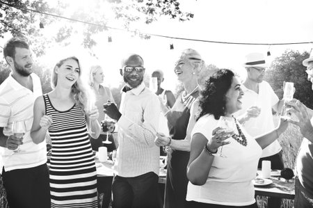 Friends Friendship Outdoor Dining People Concept