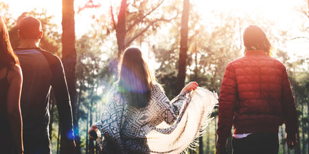 People Friendship Hangout Traveling Destination Camping Concept