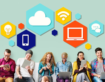 Cloud Technology Internet Online Graphic Concept