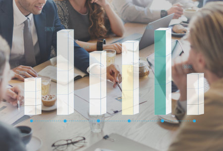 Bar Graph Statistics Analysis Business Concept