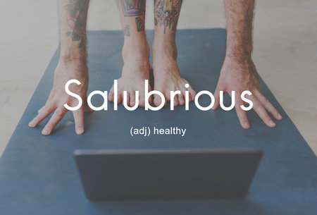 Salubrious Wellness Healthy Fitness Strong Powerful Concept