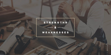 Strengths and Weaknesses SWOT Opportunities Threats Concept