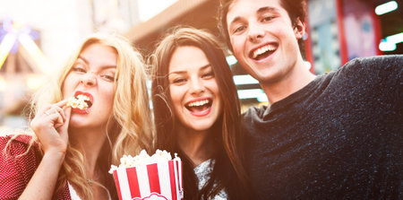 Friends Hangout Carnival Huddle Fun Smiling Concept