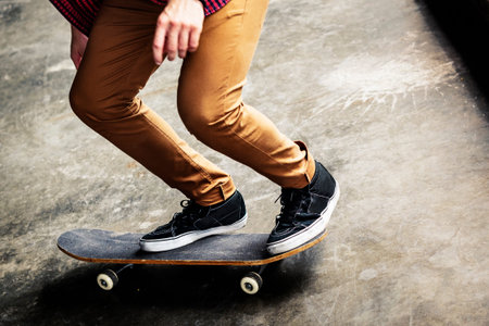 Skater Boy Cruising Board Street Concept