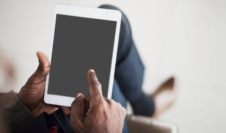 Mockup Copyspace Hands Digital Tablet Concept