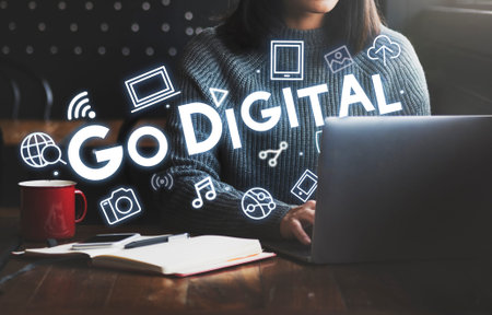 Digital Technology Icons Graphic Concept