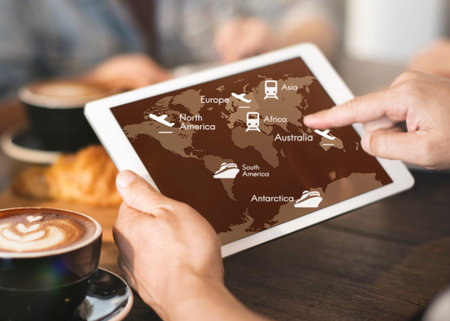 Location Destination Map Direction Journey Concept
