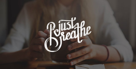 Just Breath Calmness Peaceful Mind Meditation Concept