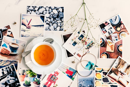 Photography Collection Scattered Table Aerial Concept