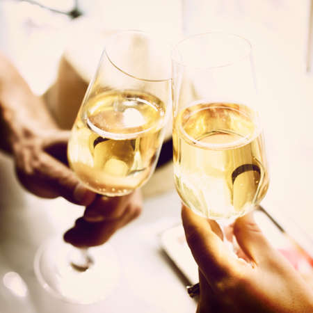 Photo pour Toast Cheers Alcohol Beverage Celebration Party Concept - image libre de droit