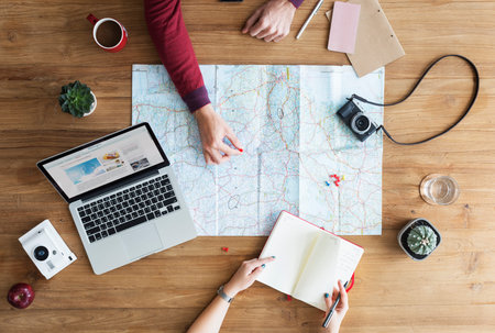 Map Location Direction Location Remote Relax Concept