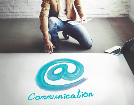 At Sign Communication Contact Connection Concept