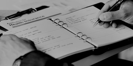 Hands Writing Business Organiser Concept