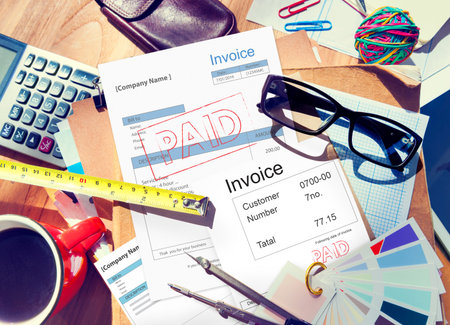 Invoice Bill Paid Payment Financial Account Concept