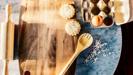 Baking Board Preparation Cookies Concept