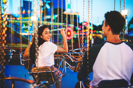 Amusement Park Funfair Festive Playful Happiness Concept