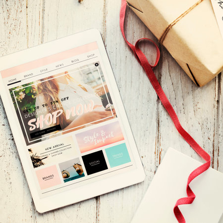Digital Tablet Internet Shopping Online Concept
