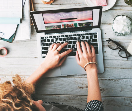 Female Browsing Web Online Shopping Concept