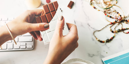 Chocolate Bar Sweet Snack Relaxation Happiness Concept