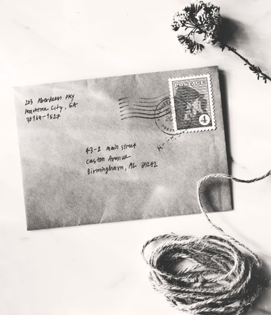 Postcard Vintage Rope Flower Concept