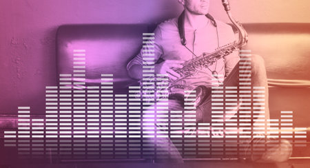 Audio Digital Equalizer Music Tunes Sound Wave Graphic Concept