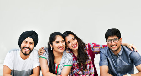 Indian Friends Hangout Happy Concept