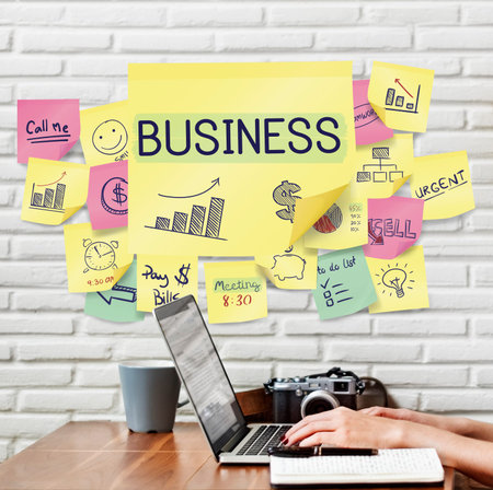Business Plan Marketing Strategy Growth Success Concept