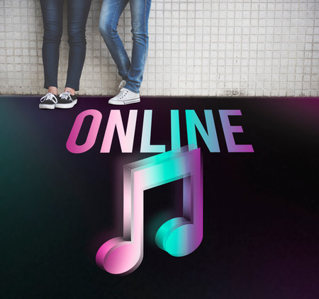 Digital Music Streaming Multimedia Entertainment Online Concept