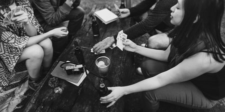 Beer Apple Card Camper Carefree Journey Leisure Concept