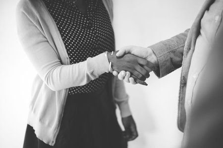 Handshake Gesturing People Connection Deal Concept