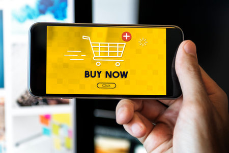 Add Cart Buy Now Online Commerce Graphic Concept