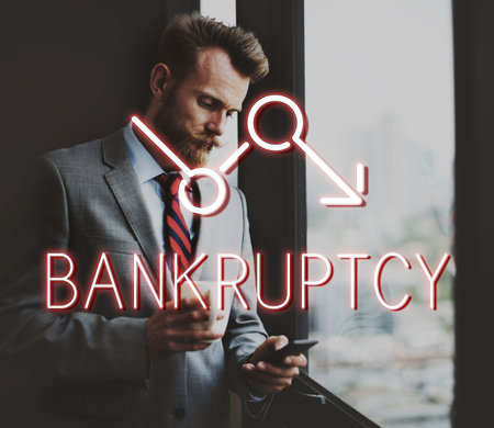 Bankruptcy Critical Recession Inflation Graphic Concept