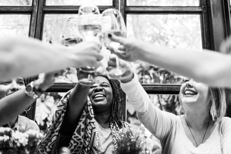 Diversity Women Group Hanging Eating Together Concept
