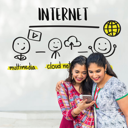 Communication Connection Network Share Concept